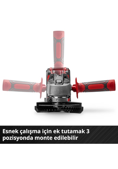 Einhell TC-AG 18/115 Li, Akülü Avuç Taşlama Seti (4,0 Ah Akü ve Şarj Cihazı, Kesici Disk Dahildir)