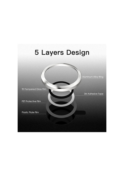 Apple Uyumlu iPhone 14 Plus Raze Metal Kamera Lens Koruyucu Gümüş