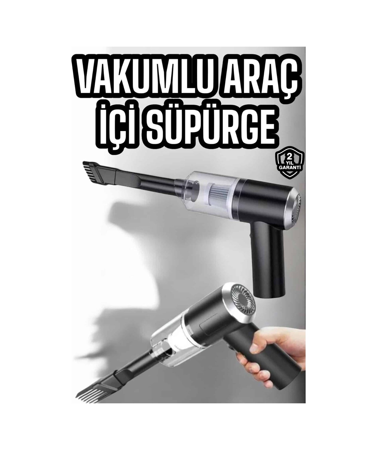 Northcity Araç İçi Süpürge - Şarjlı, Filtreli Ve Yıkanabilir Mini Vakumlu Temizlik
