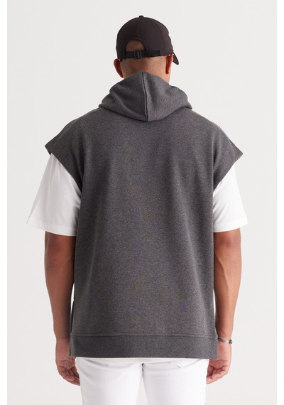 AC&Co / Altınyıldız Classics Erkek Antrasıt Melanj Oversize Bol Kesim Kapüşonlu Baskılı Sweatshirt Antrasit Melanj AC&Co / Altınyıldız Classics Erkek Antrasıt Melanj Oversize Bol Kesim Kapüşonlu Baskılı Sweatshirt Antrasit Melanj