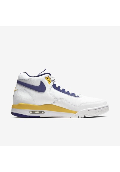 Nike Flight 89 Legacy Flight Legacy "Lakers" Erkek Basketbol Ayak Beyaz-White