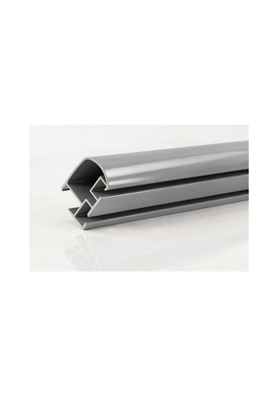 Gri Dekoratif Ray Alüminyum 2 Kanallı Dekoratif Metal Perde Kornişi Gri130cm - 856228823 Gri130cm