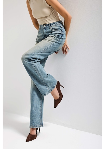 Itsbasic Kadın T.kot Rengi 4s6-32 Straight Fit Yüksek Bel Komfort Kumaş Denim Jean Itsbasic Kadın T.kot Rengi 4s6-32 Straight Fit Yüksek Bel Komfort Kumaş Denim Jean