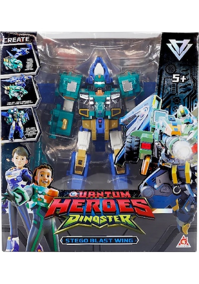 Quantum Heroes Dinoster Stego Blast Wing Sky Aksiyon Robot Dinozor