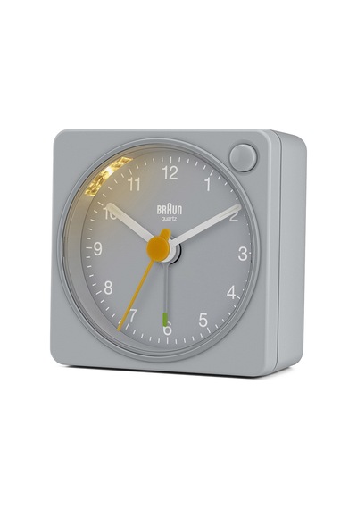 Braun Bc02xg Gri Klasik Seyahat Analaog Alarmlı Masa Saati Brn.bc02xg