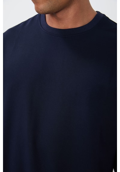 Air Jones Tommy Life İndigo Pamuk Yumuşak Dokulu Standart Fit Basic Erkek Sweatshirt - 88363 Indıgo