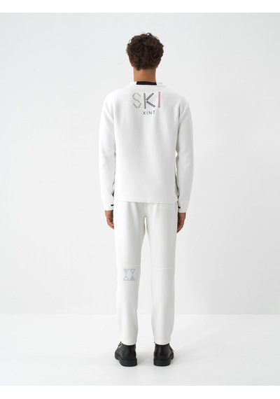 Xint Ekru Pamuk Dokulu Regular Fit Sweatshirt 300344