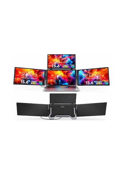 Peaq Pmo P150-ftb 15.6'' Full Hd 60 Hz Ips Üçlü Taşınabilir Laptop Monitörü