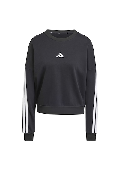 Black/whıte Adidas Kadın Günlük Sweatshirt Essentials 3-stripes French Terry Sweatshirt Je0016 SiYAH