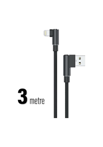 3 Metre Oyuncu Şarj Kablosu İphone Uyumlu Uzun 3a 3m Usb - Ligtning Standart