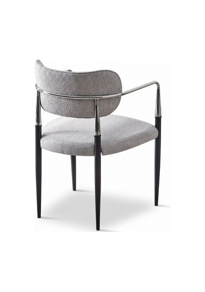 Elegance Kolçaklı Metal Mutfak Sandalyesi Gri