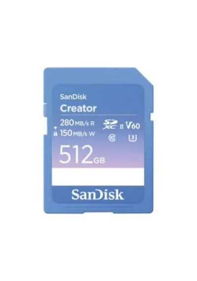 Sandisk Creator 512gb Sdsdxep-512g-gncıs 280mb/s Uhs-ıı Sdxc 6k-4