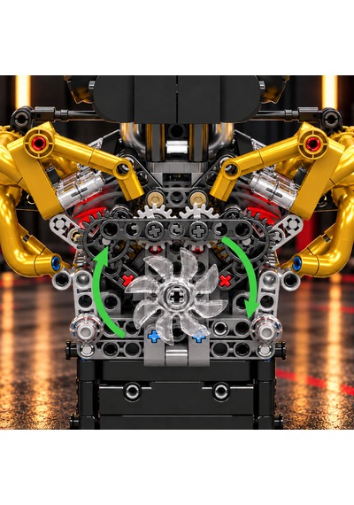 Mould King 10224 Valkyrie V12 Motor Yapım Seti 974 Parça