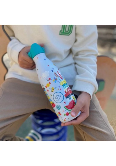 Cool Bottles Paslanmaz Çelik Suluk - The Kids Bottle Candy Land 350ml Çok Renkli