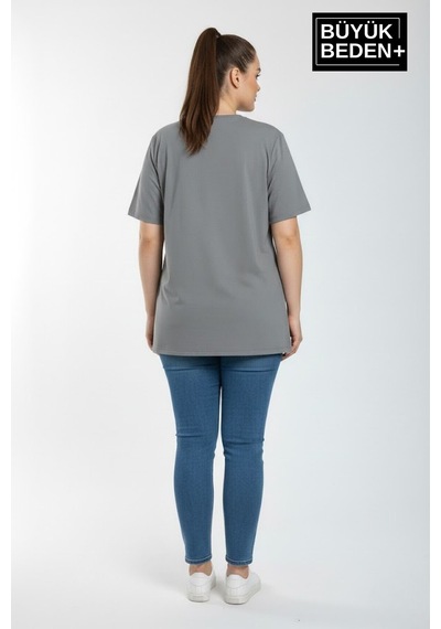 Superlife Kadın Büyük Beden Orta Brooklyn Baskılı 3xl-6xl Bisiklet Yaka Tshırt Spr26btsk510-8 Gri Superlife Kadın Büyük Beden Orta Brooklyn Baskılı 3xl-6xl Bisiklet Yaka Tshırt Spr26btsk510-8 Gri