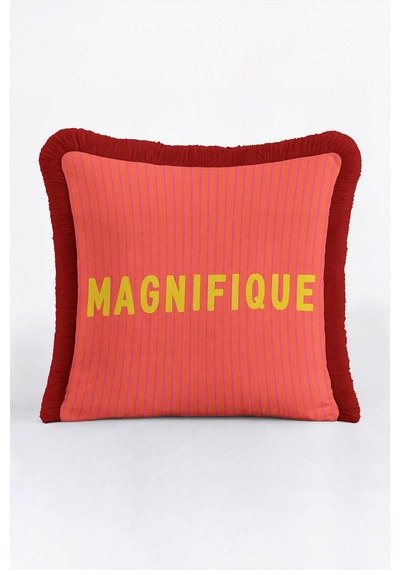 Magnifique Çizgili Fuşya Mercan Saçaklı Yastık Kılıfı-yazı Retro Sarı Bordo Püsküllü Kırlent Kılıfı Kayıp Yörünge Mira Magnifique Çizgili Fuşya Mercan Saçaklı Yastık Kılıfı-yazı Retro Sarı Bordo Püsküllü Kırlent Kılıfı Kayıp Yörünge Mira