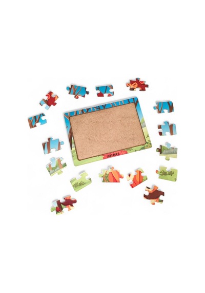 Aslan 16 Parça Eğitici Ve Öğretici Ahşap Çocuk Puzzle & Yapboz Bebek Çocuk Oyuncak