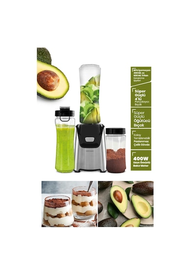 Goldmaster Mixgrind 2 in 1 Kişisel Smoothie Blender ve Kahve Baharat Öğütücü