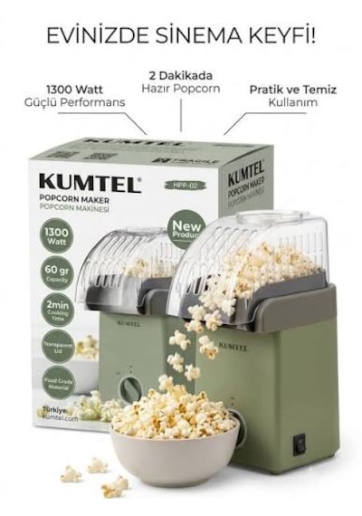 Kumtel Hpp-02 Popcorn Mısır Patlatma Makinesi