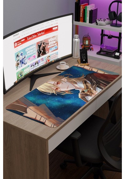 Kaveh Genshin Impact Anime Oyuncu V3 - 90x40 Xxl Gaming Mouse Pad Fare Altlığı