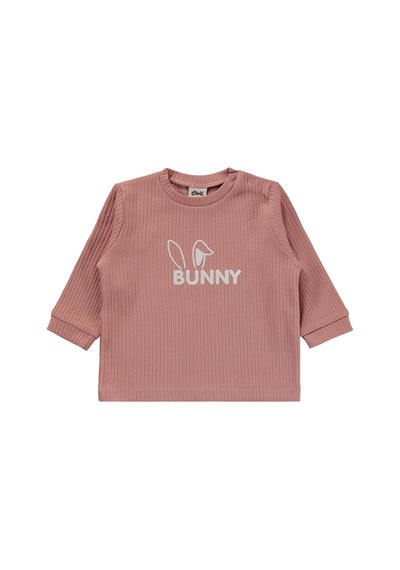 Civil Baby Tavşan Baskılı 6-18 Ay Pijama Takımı - Pembe Gülkurusu