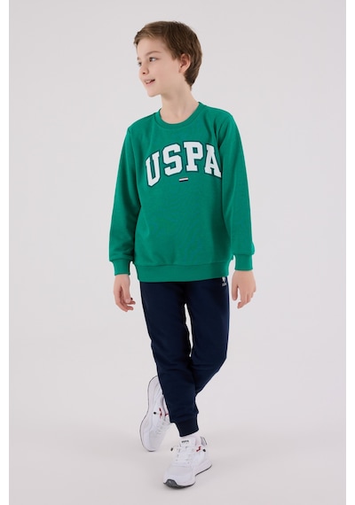 U.S. Polo Assn. Lisanslı Erkek Çocuk Alt Üst 2 Parça Eşofman Takımı Us2227 Yeşil