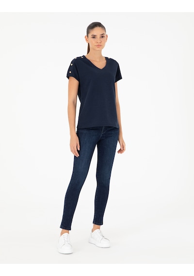 Pierre Cardin Kadın Lacivert Tişört 50283429-vr033 Lacivert