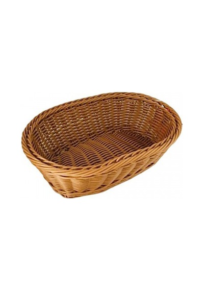 Hasır Oval Sepet Ekmek Sepeti - Meyve Sepeti 24cm X 16cm X 7cm