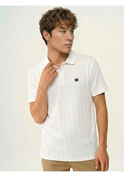 Regular Fit Erkek Polo K.kol Beyaz