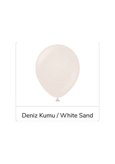 12" Retro Balon Deniz Kumu Renk 100 Lü Beyaz