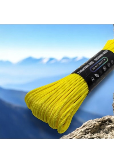 Mg Ropes Bileklik Ve Outdoor Polyester Paracord İp 4 Mm 660 Lb 30 Metre Sarı (10 Çekirdek)