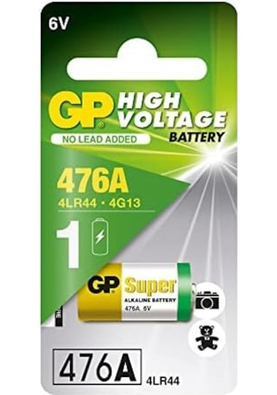 Gp Batteries Gp476a Süper Alkalin 476a/px28a/a544/4lr44 Boy Pil, 6 Volt, Tekli Kart