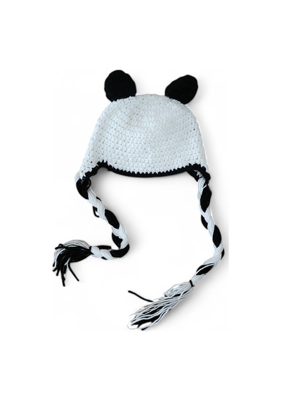 Hedea Sevimli Panda Çocuk Bere Beyaz