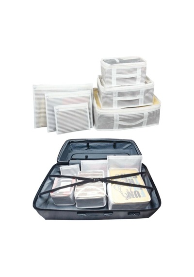 Seyahat Düzenleyici Set - Ayakkabı Hurcu - Bavul Organizer Kumaş Mavi Diğer