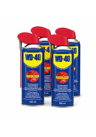 WD-40 Yağlayıcı ve Pas Sökücü Sprey Kobra Başlıklı 4 x 350 ML