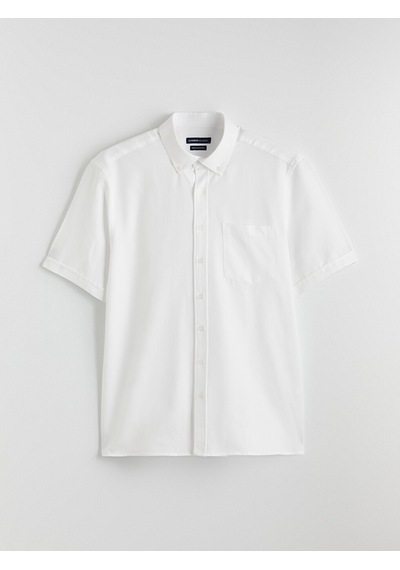 Lcwaıkıkı Classic Beyaz Regular Fit Armürlü Erkek Basic Gömlek