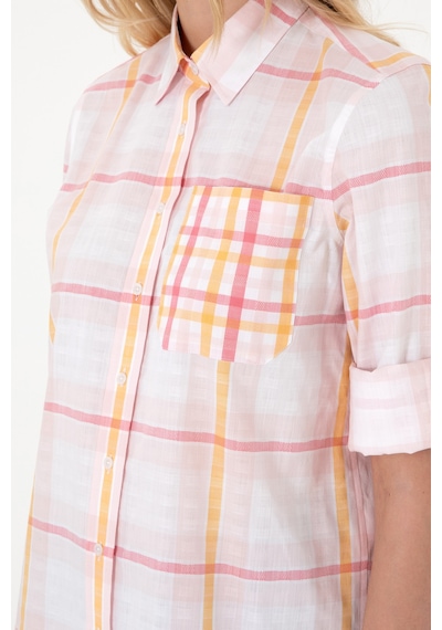 U.S. Polo Assn. Kadın Pembe Uzun Kollu Tunik Gömlek 50299591-VR167