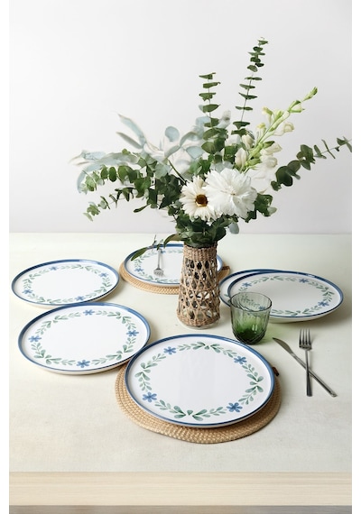 Keramika Daphne Nordic Servis Tabağı 28 Cm 6 Adet 22921 Çok Renkli