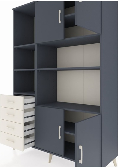 Hyperion Dolap 8 Raflı 4 Çekmeceli 4 Kapaklı 132x44x195 Antrasit-antrasit/aytaşı Antrasıt/aytası Hyperion Dolap 8 Raflı 4 Çekmeceli 4 Kapaklı 132x44x195 Antrasit-antrasit/aytaşı Antrasıt/aytası