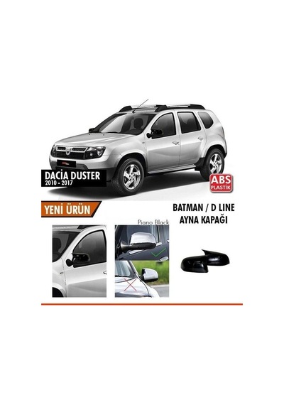 Dacia Duster 2010-2017 Batman Ayna Kapağı Parlak Siyah