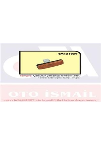 Ozar Çamurluk Yan Sinyal Lambası Tmpr Ozar 4m131039 7672085