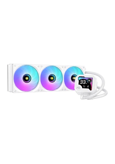 Ng-360lcd Nitro Cool 360mm Argb Fan Lcd Gösterge Sıvı Cpu Soğutucu Beyaz