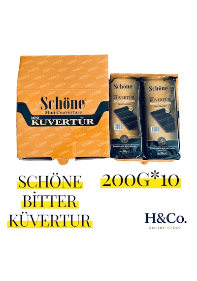 Schöne Profesyonel Mini Bitter Kuvertur 200gr 10