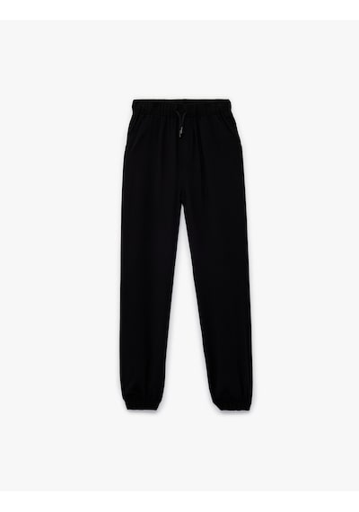 Koton Beli Bağcıklı Viskon Karışımlı Jogger Pantolon Siyah 6skb40120tw Koton Beli Bağcıklı Viskon Karışımlı Jogger Pantolon Siyah 6skb40120tw