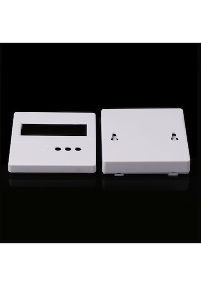 Plastik Proje Kutusu 86x86mm Beyaz Duvara Yüzeye Montaj Tip 1602 Lcd 3 Buton Elektronik devre