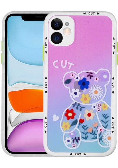 Xemu Apple Uyumlu iPhone 11 Kamera Korumalı Desenli Sert Hess Kılıf-no10 No10