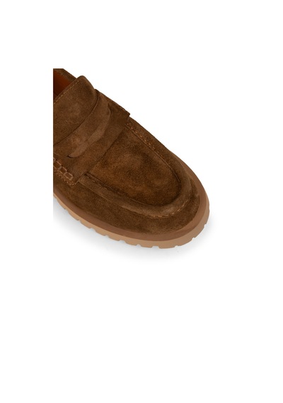 Deery Kadın Hakiki Süet Taba Renk Loafer Ayakkabı - 02034ztbac01 Taba