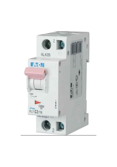 Eaton Pl7-c2-1n Otomatik Sigorta-10ka-c Eğrisi-1x2-eaton