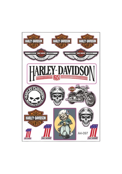 Harley Davidson Motosiklet Sticker Seti