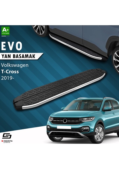 S-dizayn Vw T-cross Evo Krom Yan Basamak 173 Cm 2019-2023 A+ Kalite
